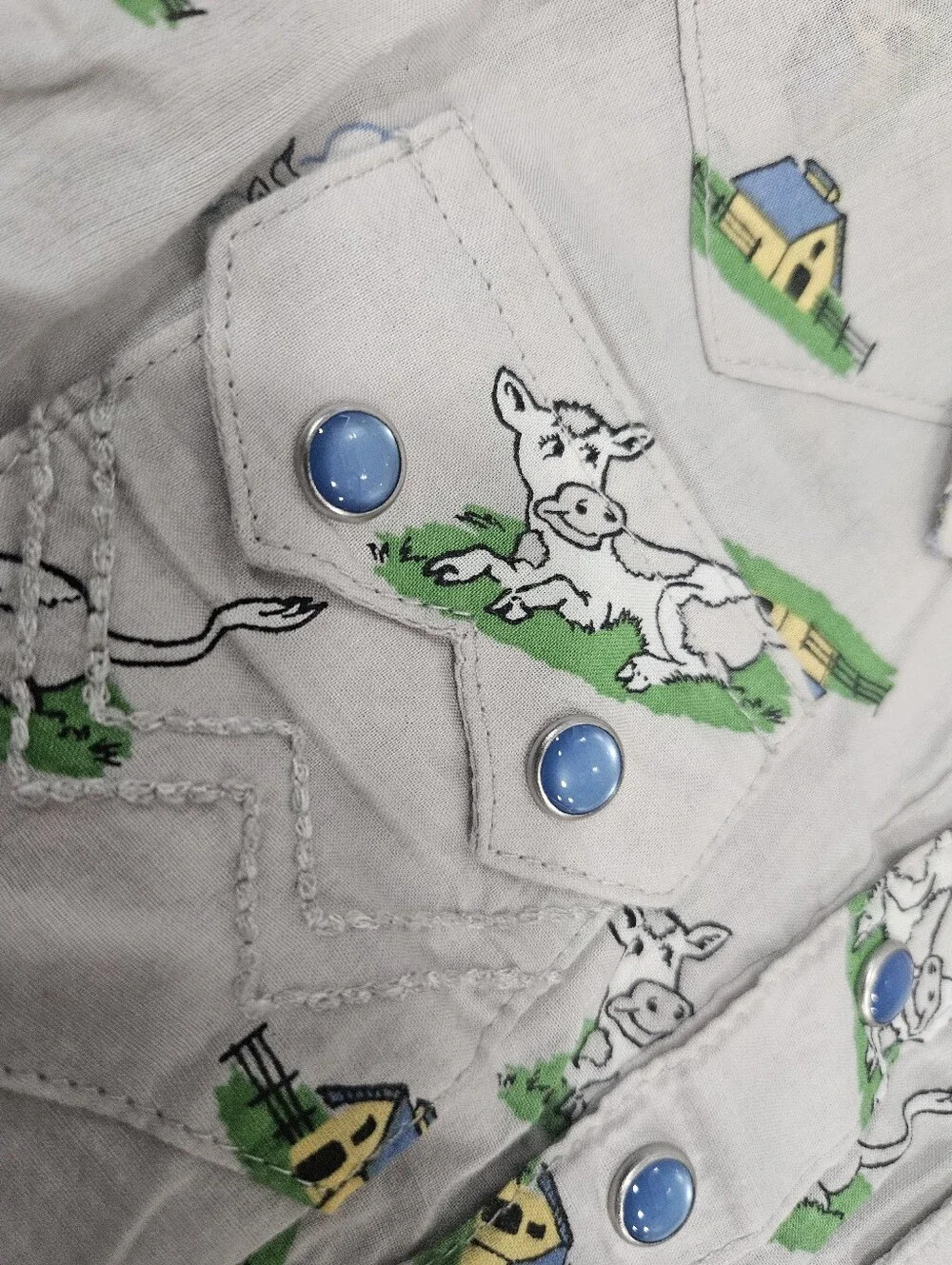 Wrangler Toddler 18 Month Button Up Farm Onesie & Shorts Bundle